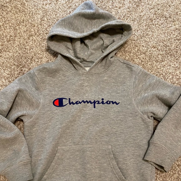 Grey Boys US7 Champion Hoodie - Picture 3 of 4